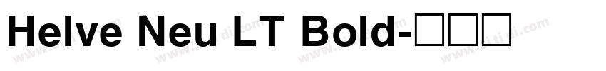 Helve Neu LT Bold字体转换